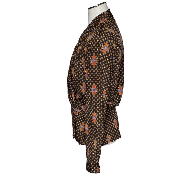 Vintage Evan Picone Wrap Peplum Blouse - Picture 4 of 14